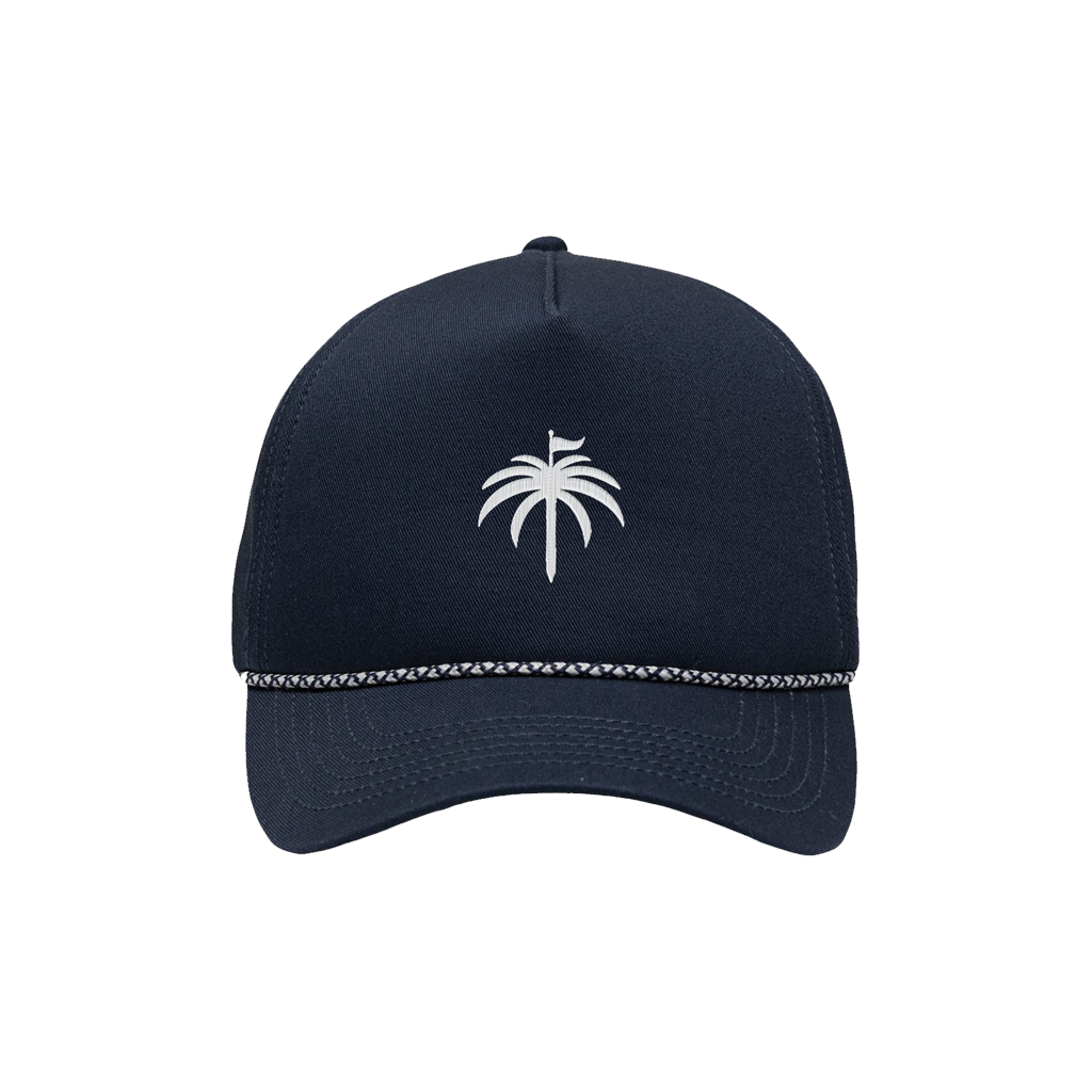 Hat - "PalmPin" Navy Rope Heritage Embroidered Snapback