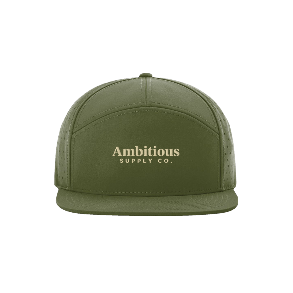 Hat - "Tiempos Mark" Moss Embroidered Seven-Panel Cannon Cap