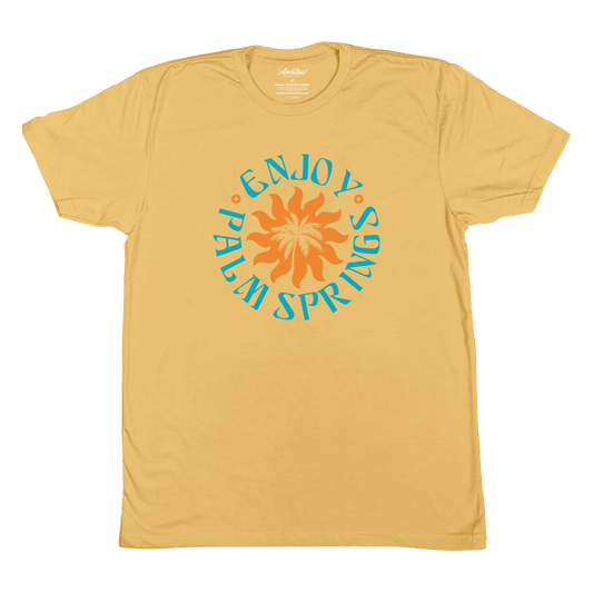 "Enjoy Palm Springs" Heather Banana T-Shirt