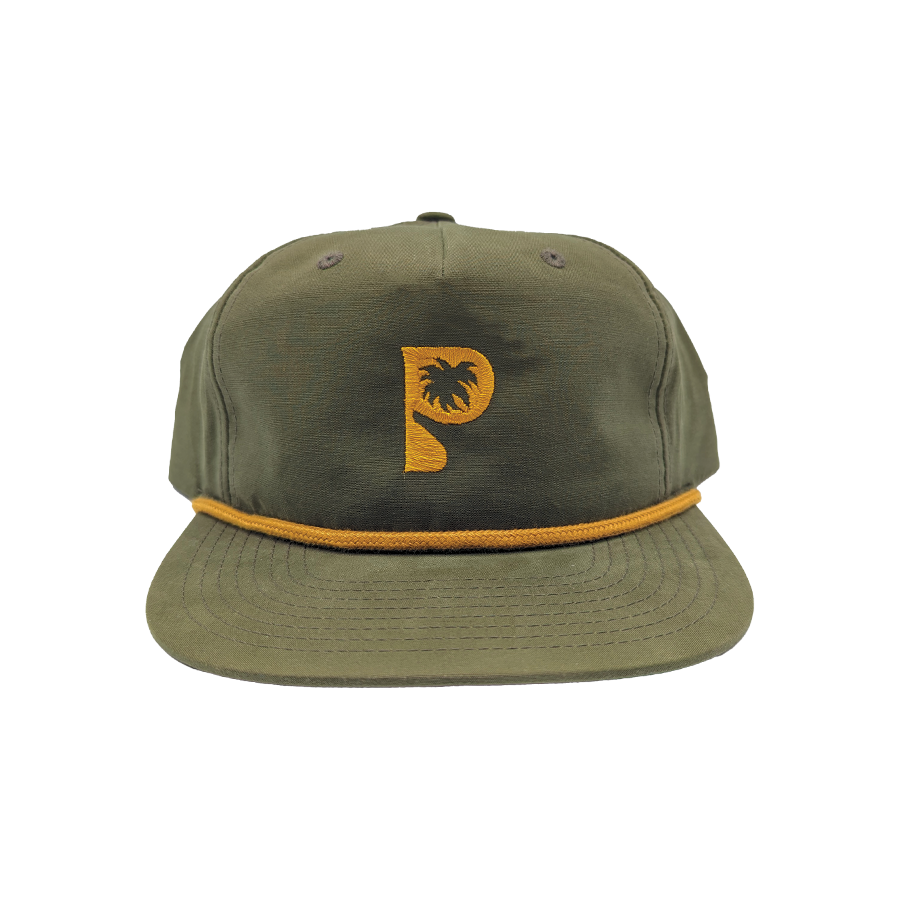 Hat - "Palm Springs Palm" Loden/Amber Gold Umpqua Embroidered Snapback